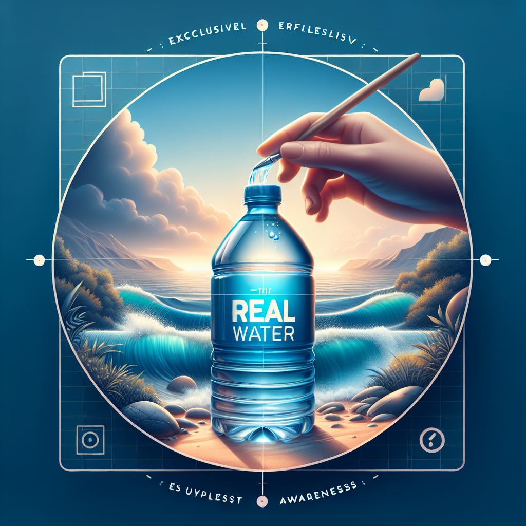 Create a high-quality, photorealistic image that signifies the Real Water Campaign. The pictorial representation should show an Exclusive Effortless Awareness Boost. Carve the elements using a soft hue of natural lights and shades. Let the essence of soft shadows play a pivotal role in enhancing the aesthetics of the campaign illustration.