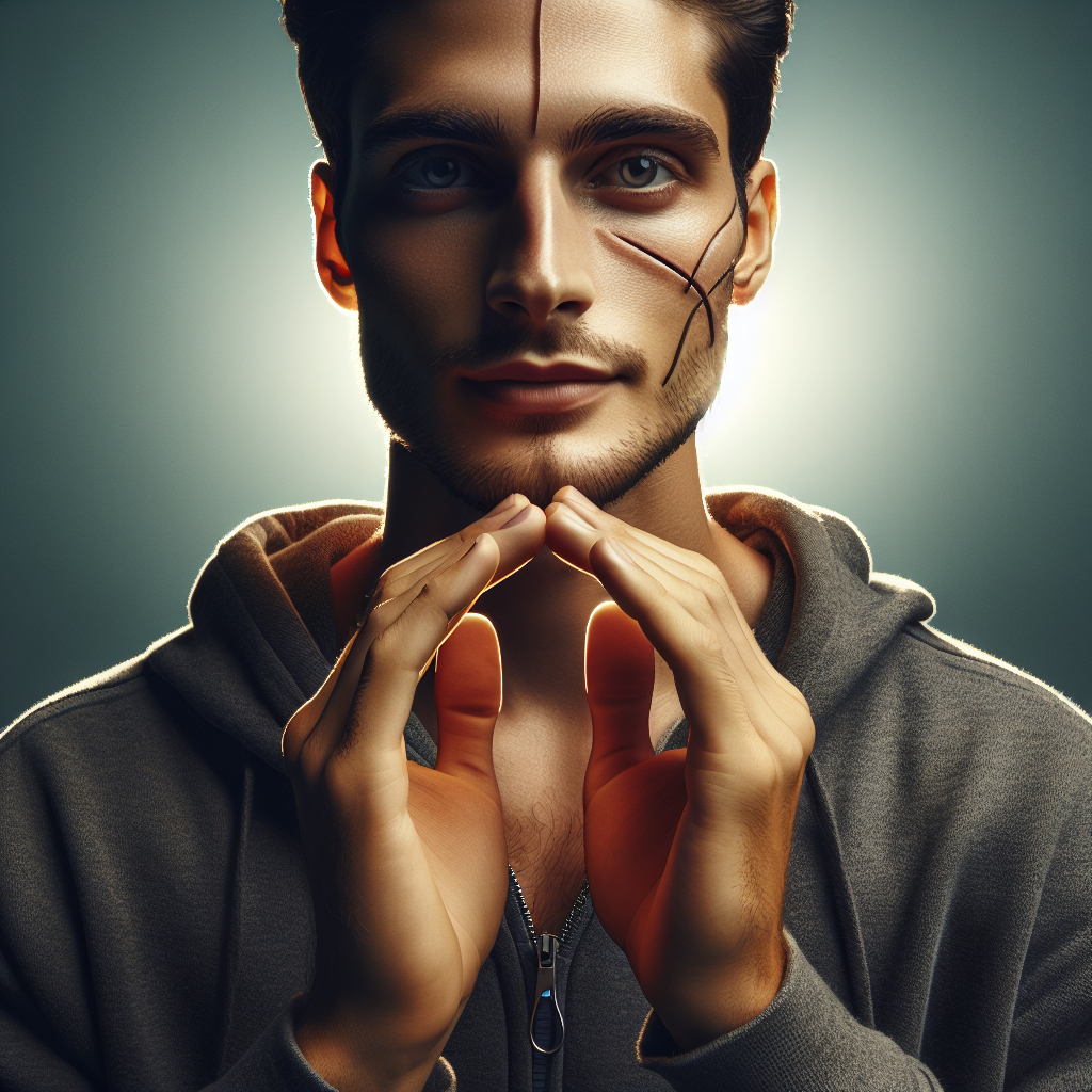 Craft a realistic, high-quality image using gentle natural light and soft shadows. The focal point is an individual who possesses an aura of triumph despite their visible signs of a health struggle, signified by a small surgical scar not-affecting their inherent radiance. Ensure their physical appearance and demeanor embody fearlessness, strength, and courage, celebrating their victory over a health challenge possibly a transplant. However, their identity must remain anonymous.