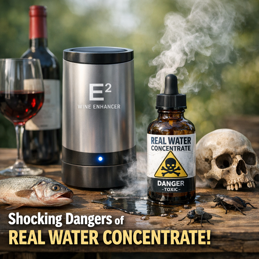 Illustration of E2 Wine Enhancer: Shocking Dangers of Real Water Concentrate
