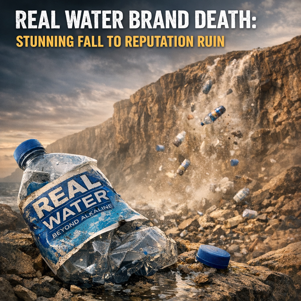 Illustration of Real Water Brand Death: Stunning Fall to Reputation Ruin