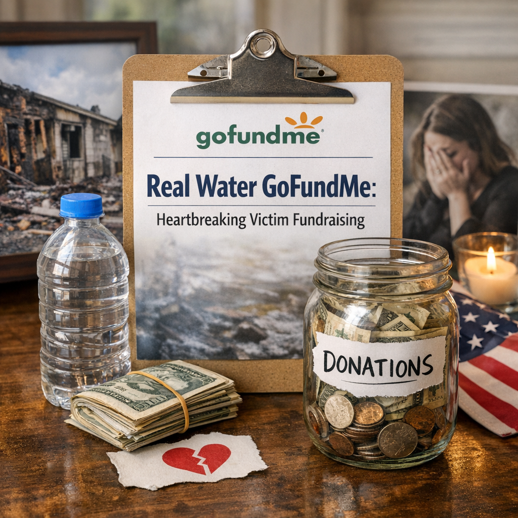 Illustration of Real Water GoFundMe: Heartbreaking Victim Fundraising