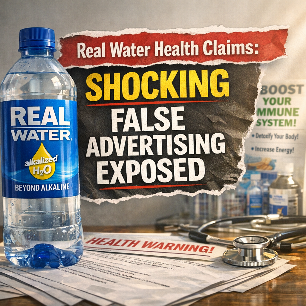 Illustration of Real Water Health Claims: Shocking False Advertising Exposed