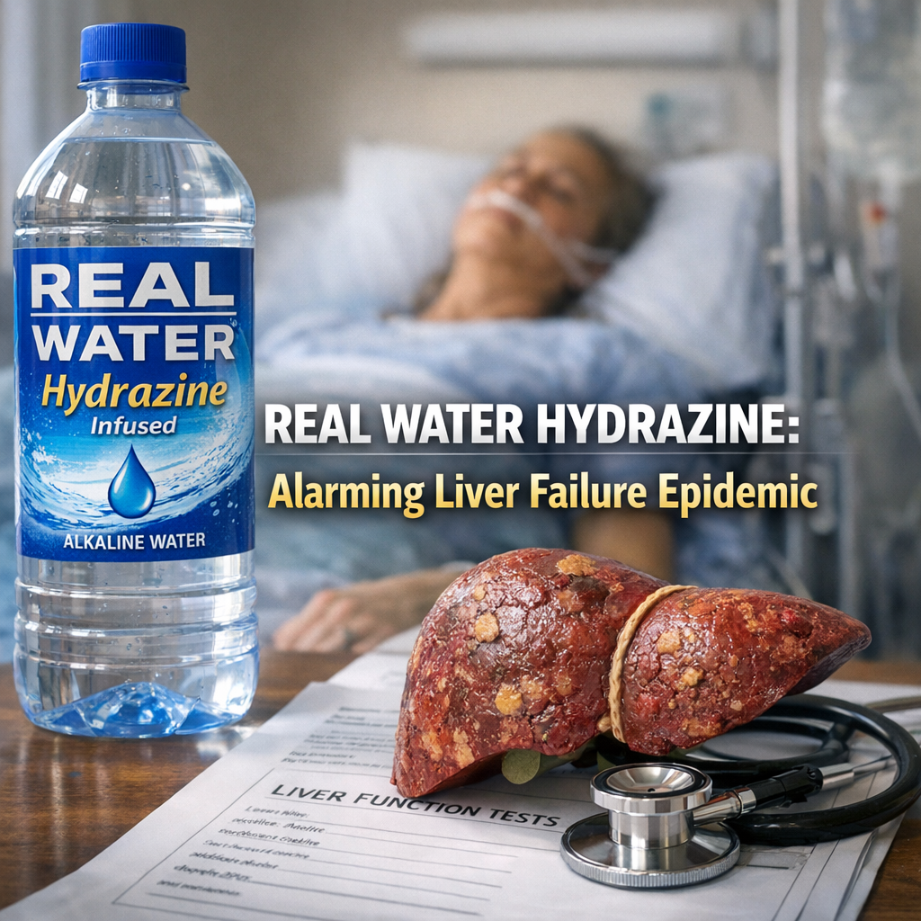 Illustration of Real Water Hydrazine: Alarming Liver Failure Epidemic