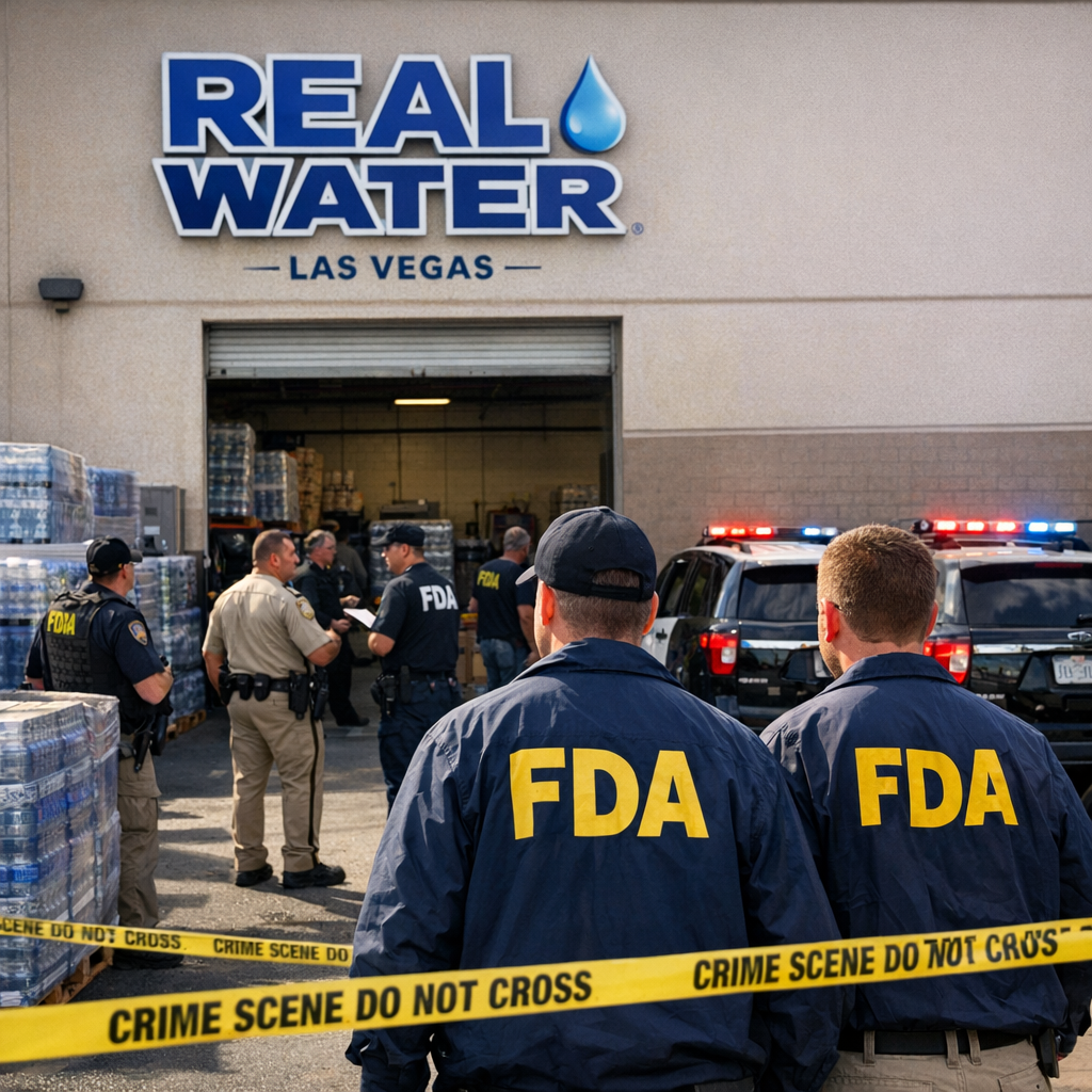 Illustration of Real Water Las Vegas Warehouse: Shocking FDA Raid Uncovered