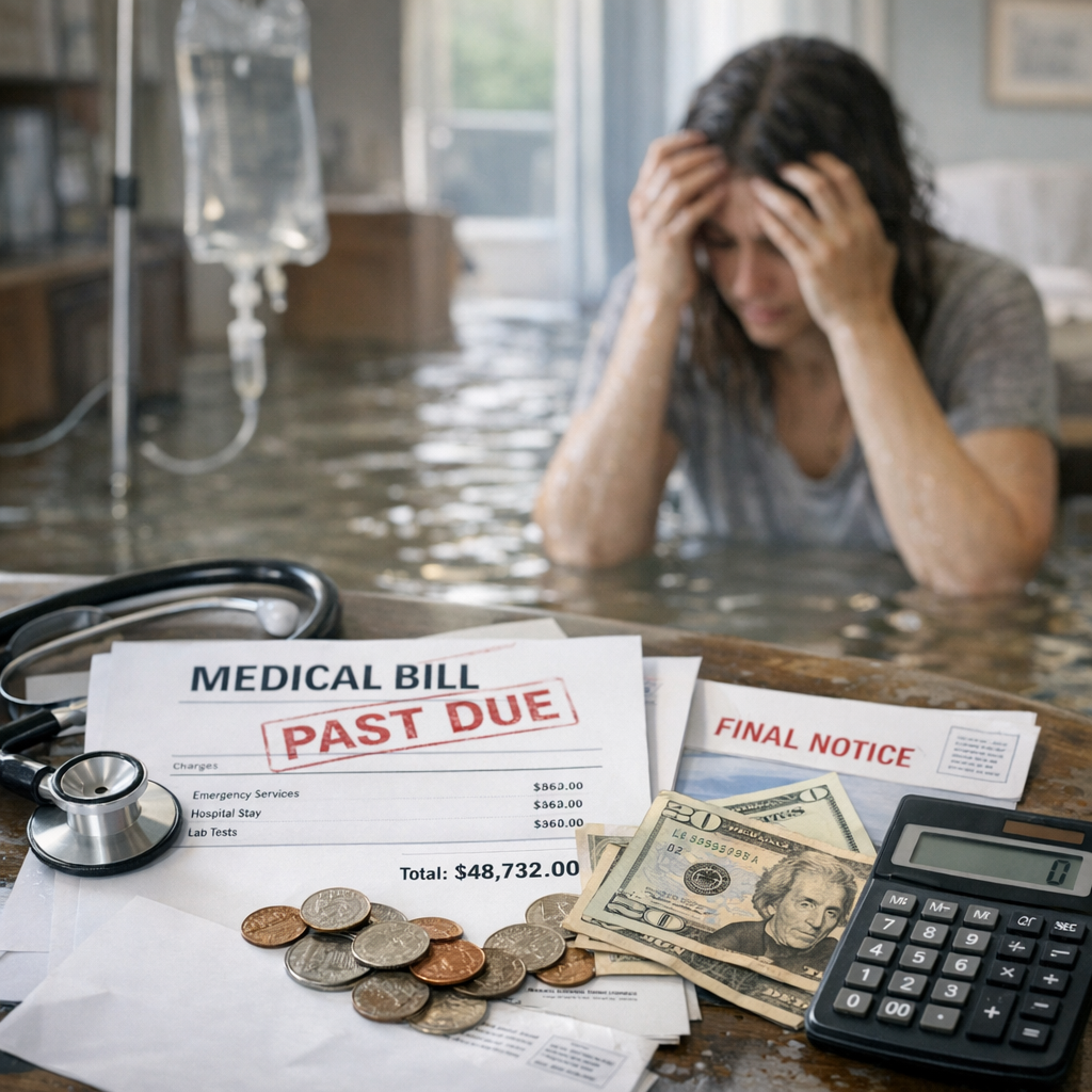 Illustration of Real Water Medical Costs: Stunning Victim Finances Disaster