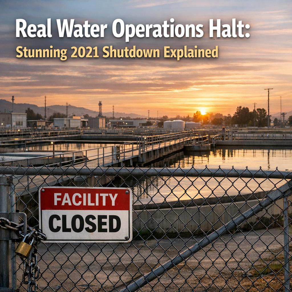Illustration of Real Water Operations Halt: Stunning 2021 Shutdown Explained