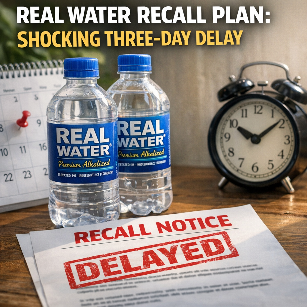 Illustration of Real Water Recall Plan: Shocking Three-Day Delay