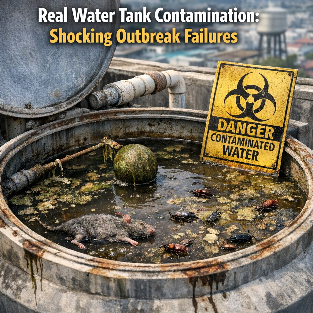 Illustration of Real Water Tank Contamination: Shocking Outbreak Failures