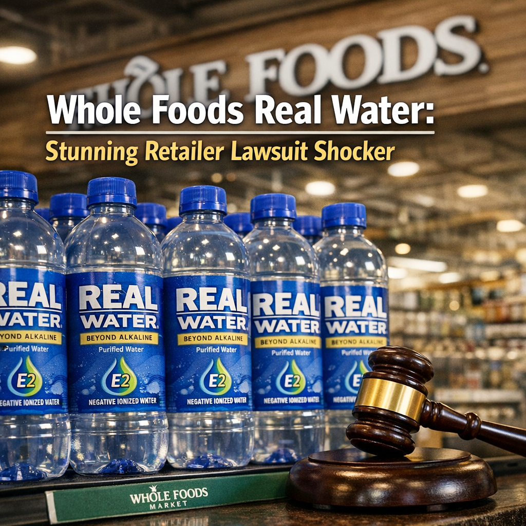 Illustration of Whole Foods Real Water: Stunning Retailer Lawsuit Shocker